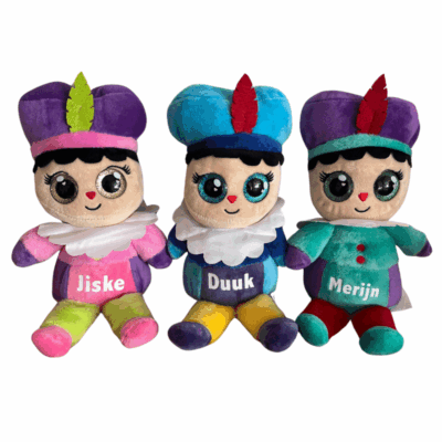 knuffel pietje met naam, knuffel sinterklaas