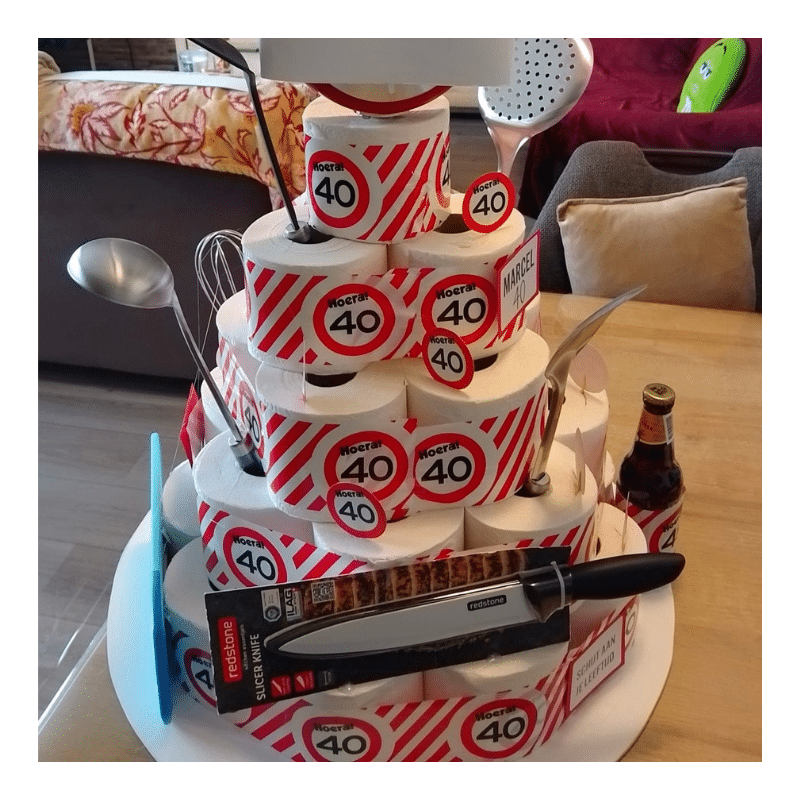 Schijt aan je leeftijd DIY, taart Schijt aan je leeftijd