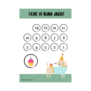 aftelkalender verjaardag, aftellen naar verjaardag, gepersonaliseerde aftelkalender