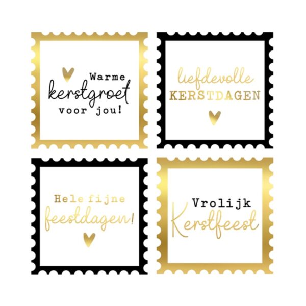 inpakken kerstcadeautje, cadeausticker kerst