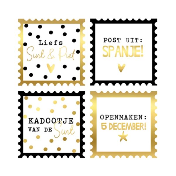 Sticker Sinterklaas - postzegel