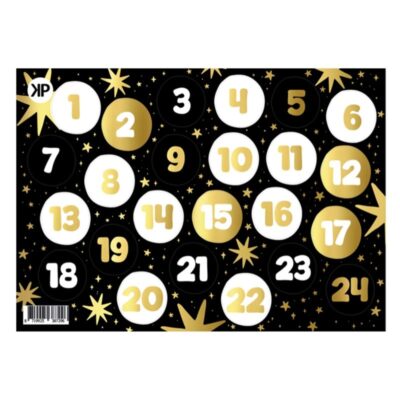 stickervel kerst, adventskalender maken