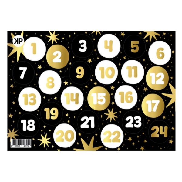 stickervel kerst, adventskalender maken