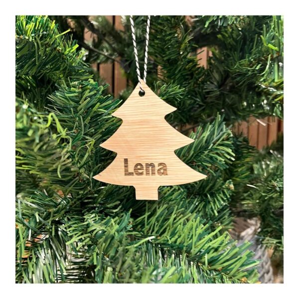 kerstboom met naam, houten kerstboom met naam