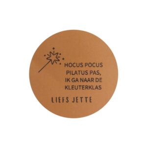 traktatiesticker hocus pocus, traktatie basisschool