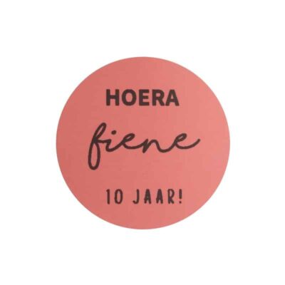 traktatiesticker, gepersonaliseerde traktatiesticker, sticker met naam en leeftijd