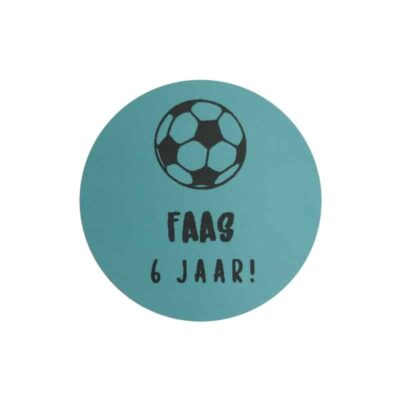 traktatiesticker, sticker traktatie voetbal