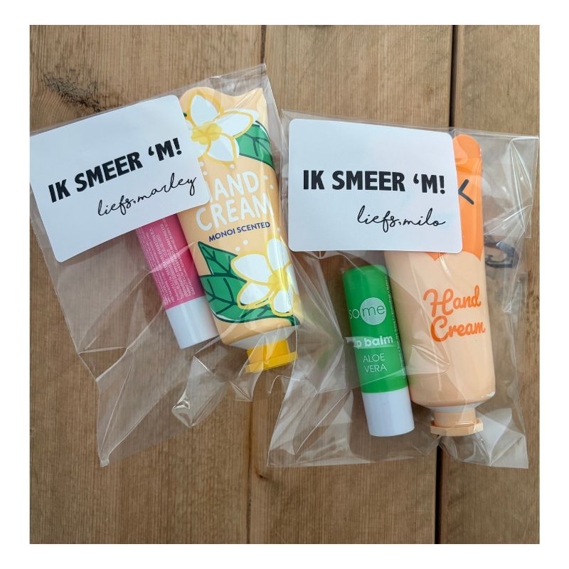 traktatie afscheid, kant en klare traktatie afscheid, ik smeer 'm