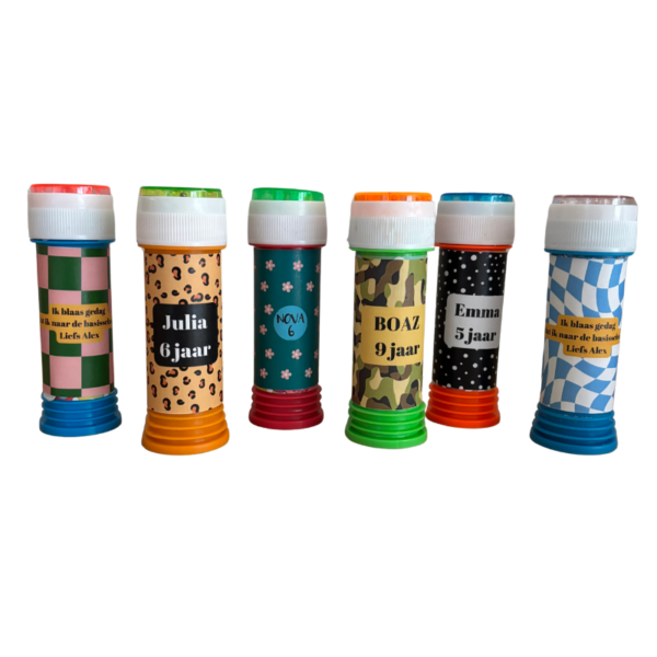 traktatie bellenblaas, bellenblaas printable wikkel