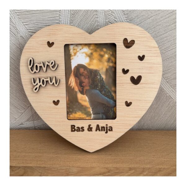 houten hart met naam, cadeautje valentijn