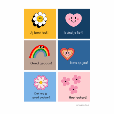 Briefjes met complimenten - gratis printable
