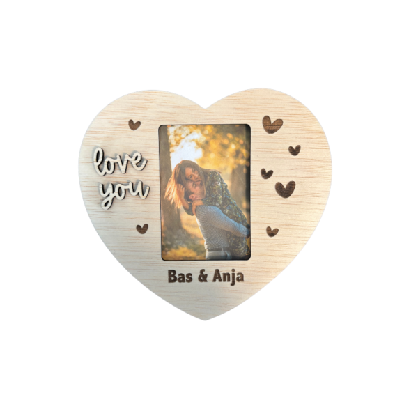houten hart met naam, cadeautje valentijn