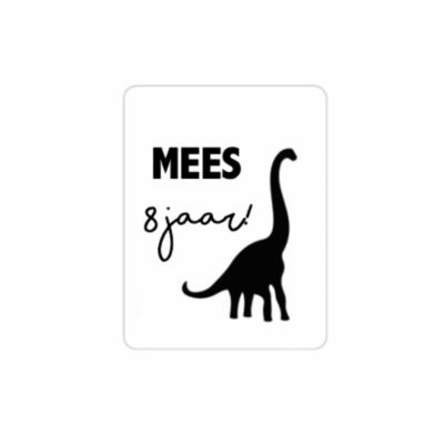 traktatie dino, sticker dinosaurus traktatie