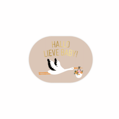 sticker geboorte, cadeausticker geboorte