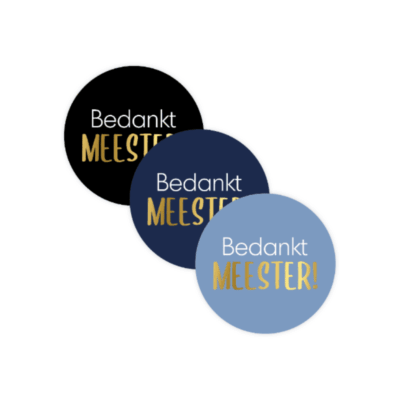 sticker meester, cadeautje meester