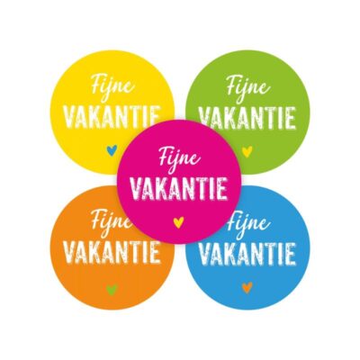sticker vakantie, sticker juf, sticker meester