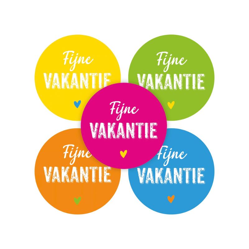 sticker vakantie, sticker juf, sticker meester