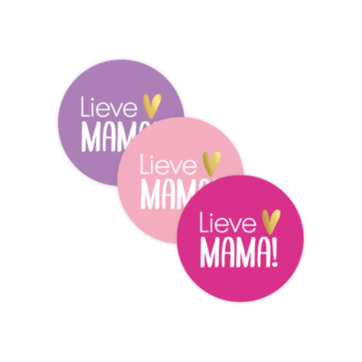 Cadeausticker voor mama, leuk om cadeautjes persoonlijk mee te versieren