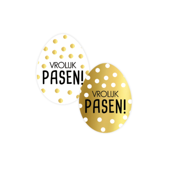 cadeausticker Pasen, sticker Pasen, inpakken Paascadeautje