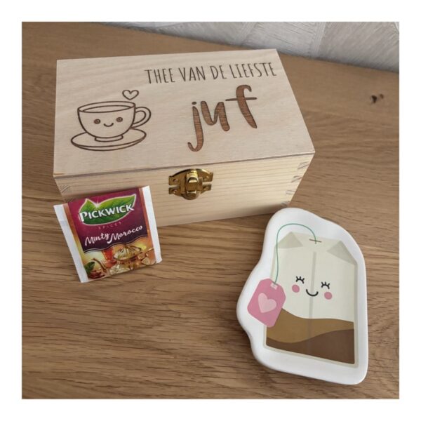 cadeautje juf, theedoos juf