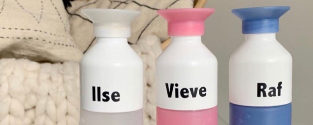 Naamsticker voor op een Dopper drinkfles
