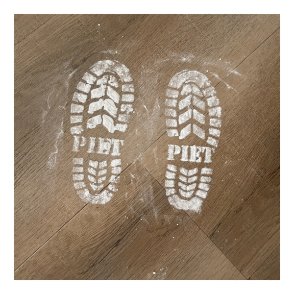 voetafdruk piet, voetafdruk sinterklaas