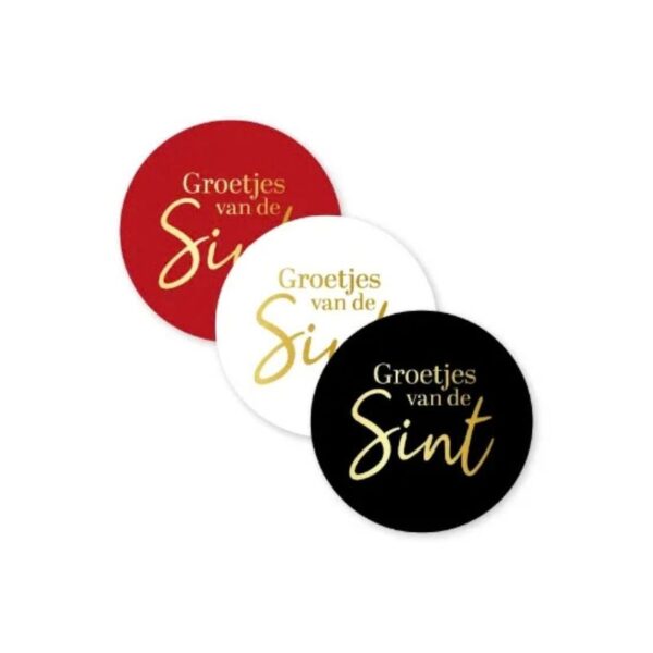 Sticker Groetjes van de Sint