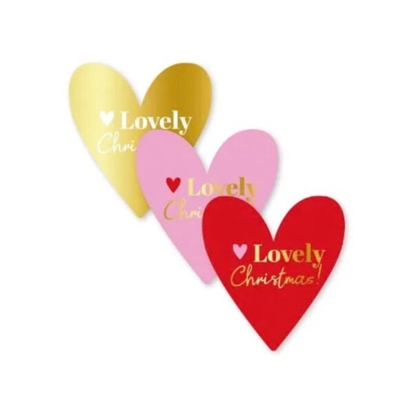 Sticker Lovely Christmas hart
