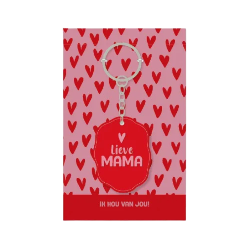 Sleutelhanger met tekst ‘Lieve mama’, leuk als cadeau