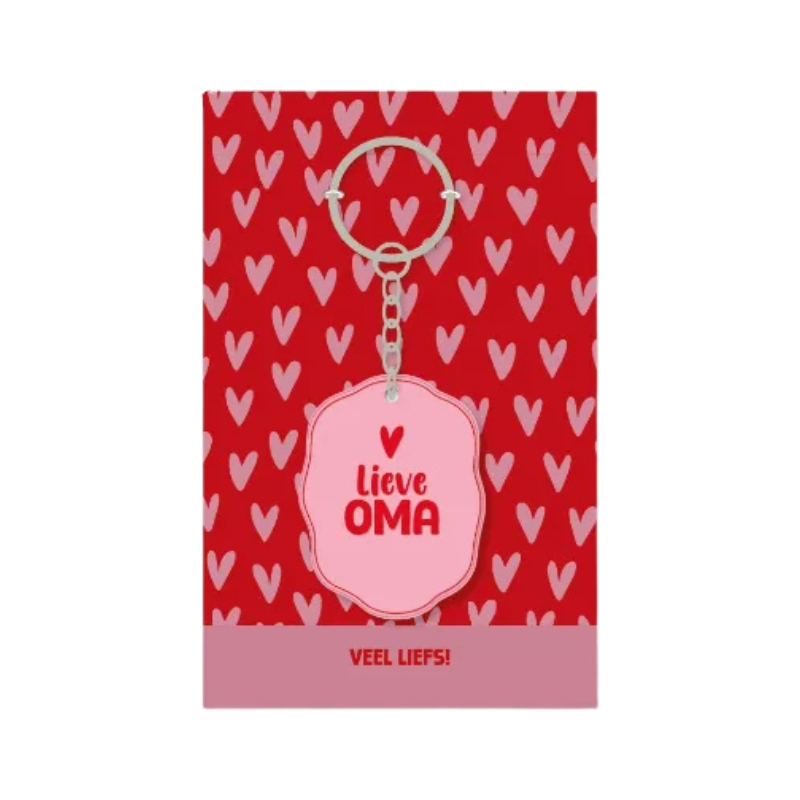 Sleutelhanger met tekst ‘Oma’, leuk als cadeautje