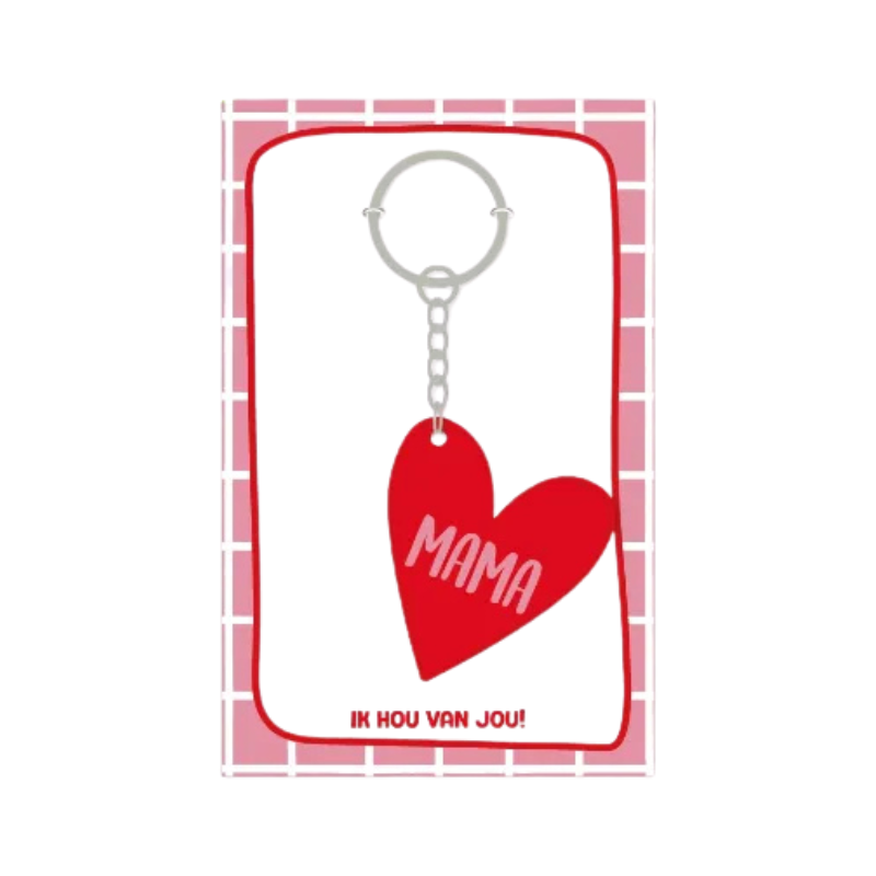 Sleutelhanger met tekst ‘Lieve mama’, leuk als cadeau