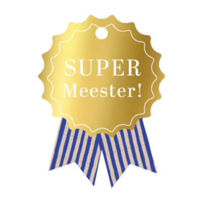 Cadeaukaartje voor de meester, leuk om aan een cadeautje te hangen