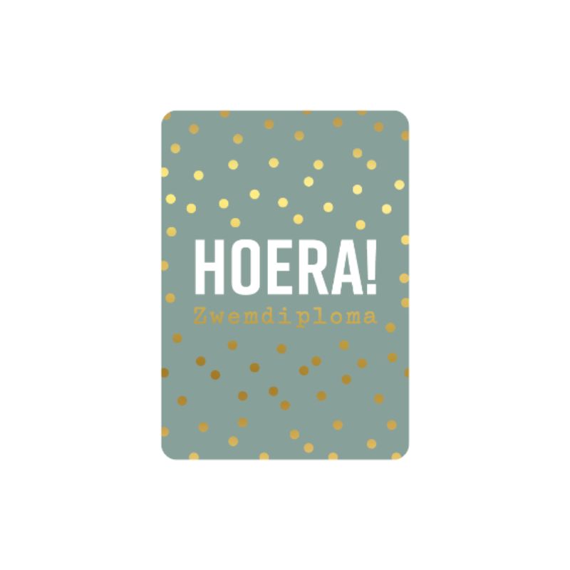 Kaart zwemdiploma: leuke kaart om iemand te feliciteren met het behalen van zijn of haar zwemdiploma.