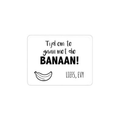 Tijd om te gaan met die banaan, afscheidstraktatie