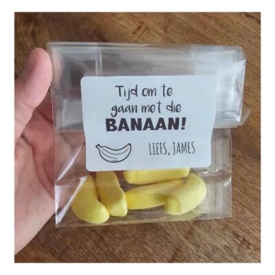 Tijd om te gaan met die banaan, afscheidstraktatie