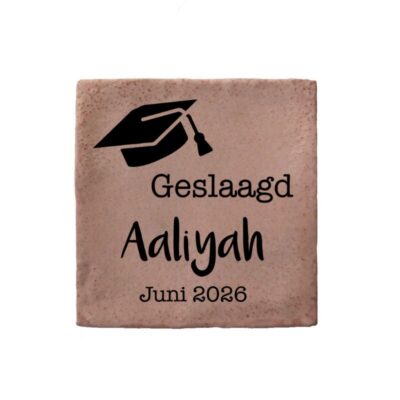 cadeautje geslaagd, tegeltje geslaagd