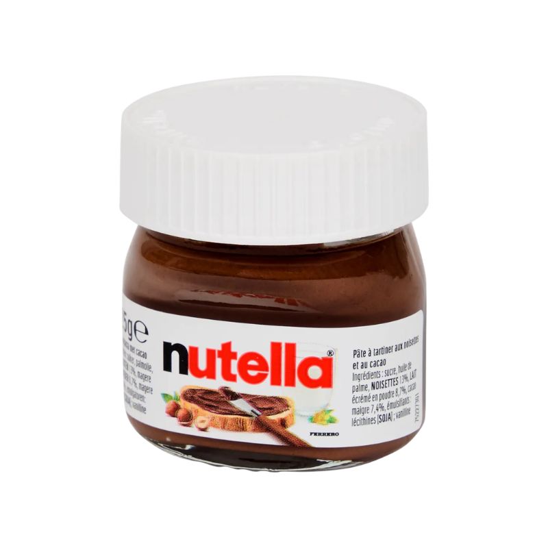minipotje Nutella, traktatie Ik smeer 'm