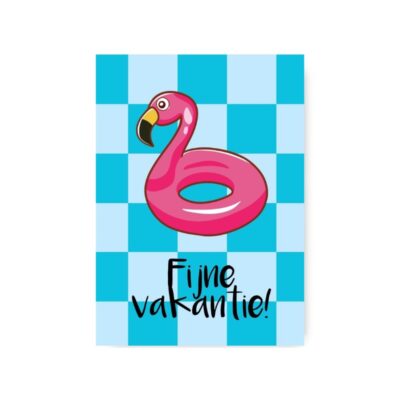 Kaart Fijne vakantie! - flamingo
