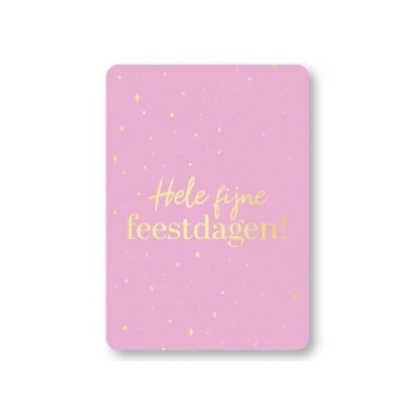 Kaart Hele fijne feestdagen - roze