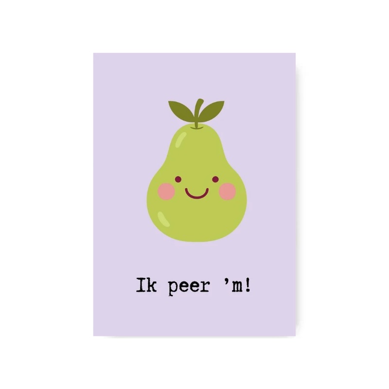Kaart afscheid, Ik peer 'm