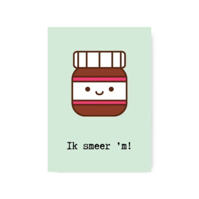 kaart afscheid, ik smeer 'm