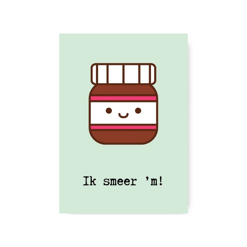 kaart afscheid, ik smeer 'm