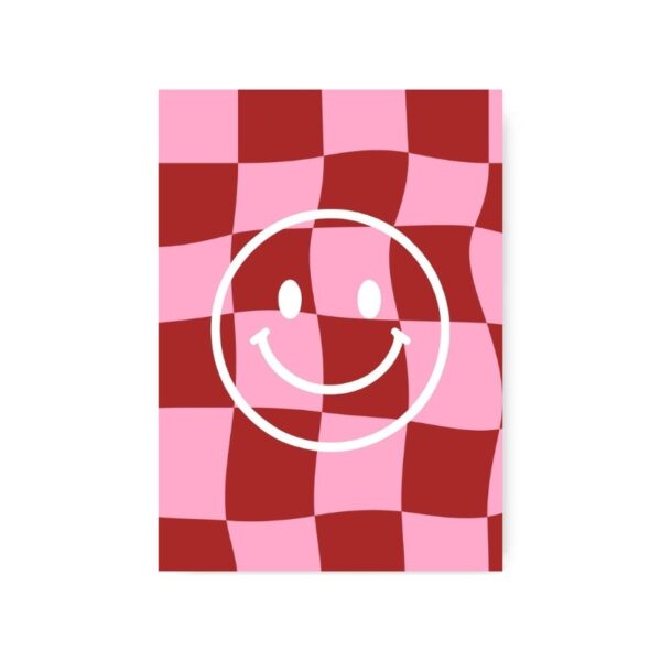 Kaart Smiley - rood/roze
