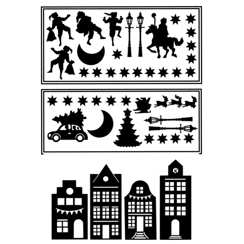 raamsticker Sinterklaas, raamsticker Kerst, raamsticker feestdagen