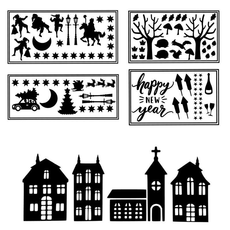 raamstickers feestdagen, raamstickers seizoenen